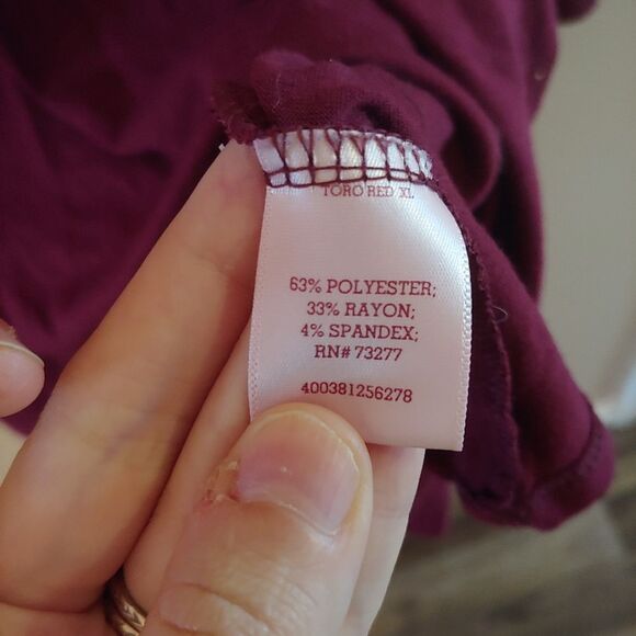 SO Maroon Strappy Top Size XL Torro Red - Picture 4 of 4